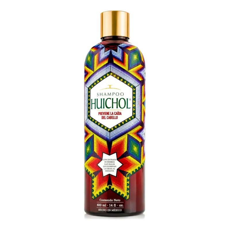 Shampoo Huichol ANTICAIDA en botella de 400mL de 400g por