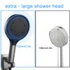 Inodiref Duschkopf mit Schlauch 1.5M Duschkopf Wassersparend mit 3 Strahlarten
