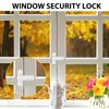 4 Pack Sash Window Locks, Heavy Duty Door Jammer for