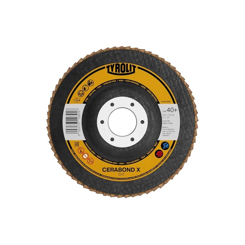 TYROLIT Cerabond X Premium Sanding Disc Diameter 125 mm Grain