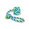 Kazoo Twisted Rope Sling Knot Ball Dog Toy, Blue/Green, Large
