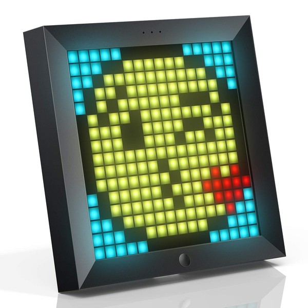 Divoom Pixoo - Cadre Photo numérique Pixel Art avec lumière d'ambiance de 22 cm, Commande par Application, réveil Intelligent LED de Bureau/Mural, Lampe décorative pour Salle de Jeux, décoration pour