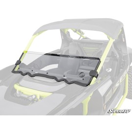 SuperATV Scratch Resistant Half Windshield for Segway Villain, XR Optic Hard Coating, 1/4” Polycarbonate 250x Stronger than Glass, Superior Protection and Sleek Style, USA Made