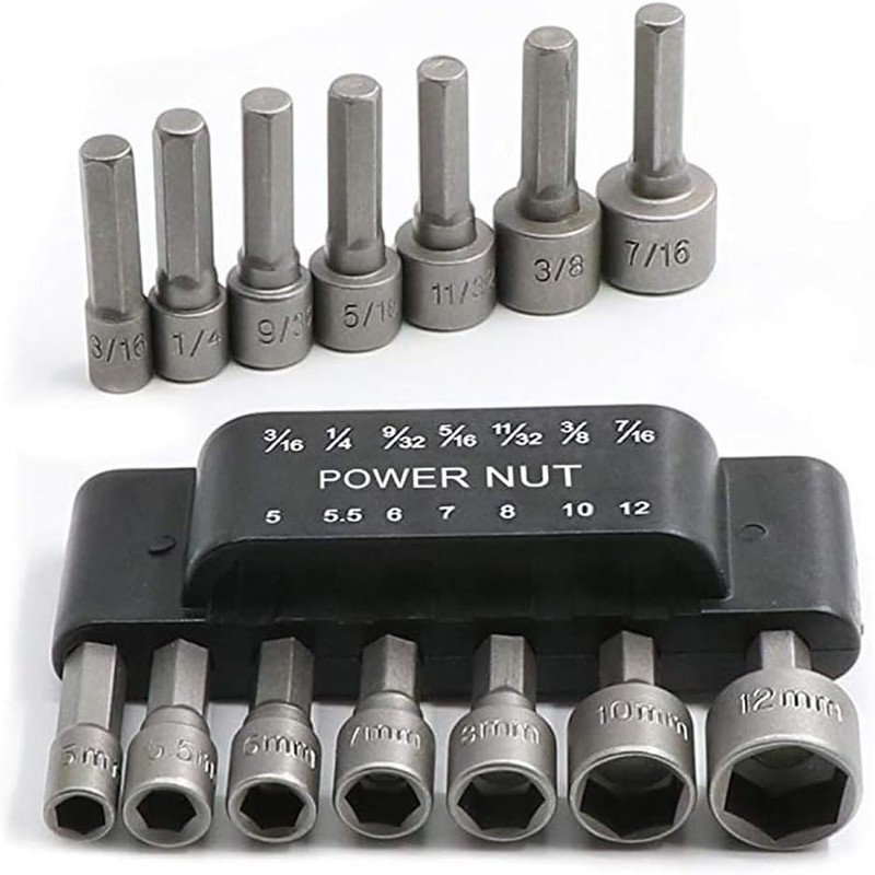 Zohino 14 Pcs 1/4 inch Hex Power Nuts Driver Drill