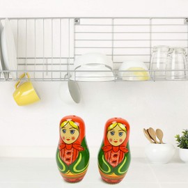Russian Nesting Dolls Collectible Ceramic Salt and Pepper Shakers Set by E.H.G
