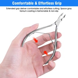 Cuticle Scissors, Professional Cuticle Scissors Made of Stainless Steel, Fine for Removing Excess, Torn Skin on Fingers and Toes, High-Quality Cuticle Nippers with Sharp and Smooth