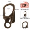 Ahiller Carabiner Keychain Clips, 3" Zinc Alloy Double Lock D