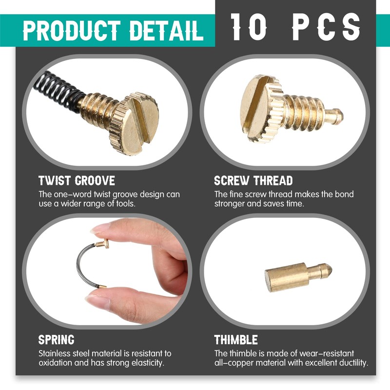 10 Pcs Lighter Replacement Repair Kit, Each Piece Includes Spring
