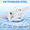 Boat Cleats 4 inch, Open Base Boat Dock Cleats, 316