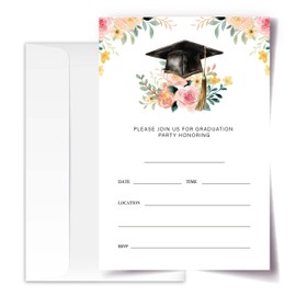 ANYEMW 4"x6" Graduation Invitations 2025-20 Cards with 20 Envelopes - 2025 Graduation Party Invites - Grad party invitations.(131)