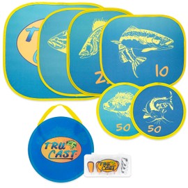 CAST-A-WAY TruCast Fishing Game, Portable Kids Fishing Game, Kids Fishing Rod, Easy to Set Up, Perfect for Backyard Parties, Camping Trips, Beach Vacations