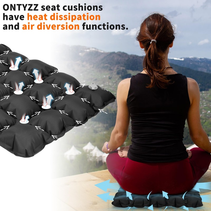 ONTYZZ Seat Cushions Outdoor Ultra Lightweight Inflatable Seat Cover Foldable