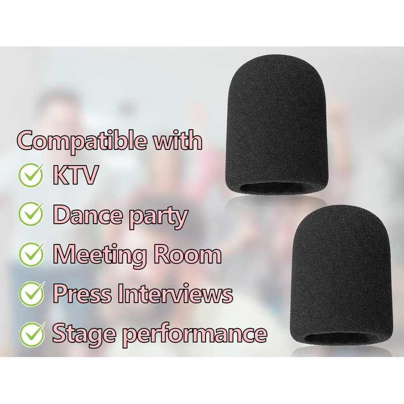 ZoeTekway Pack of 2 Black Thick Pop Protection Microphone Wind