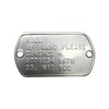 Pet Finder Lost ID TAG 2 Hole Design Military Army