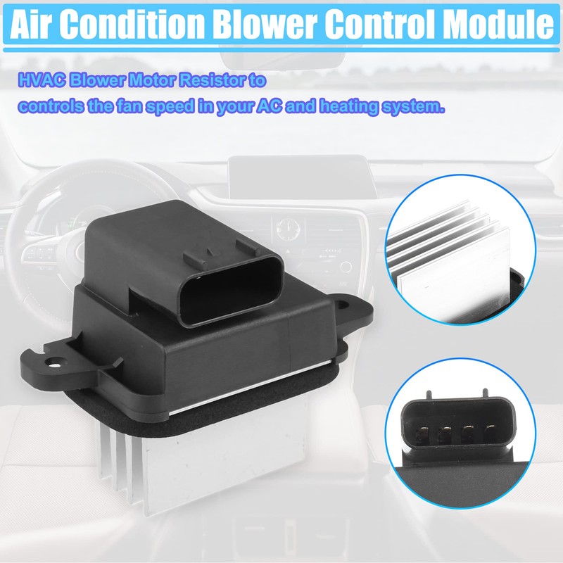 QUARKZMAN HVAC Blower Motor Resistor for Nissan Armada, Black, Pack