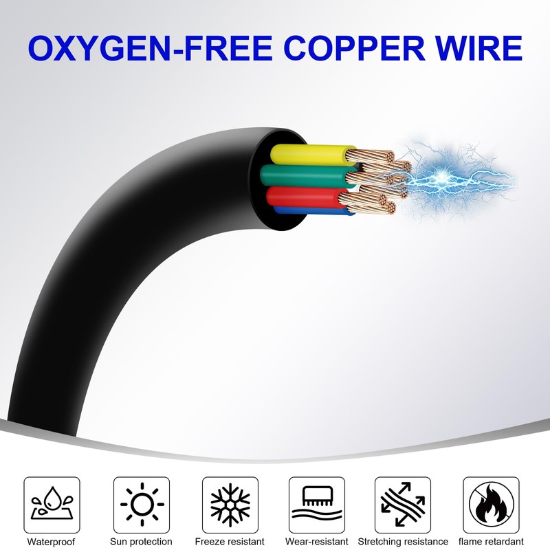 AOHEWEI 7 Core Trailer Cable 10 m Tow Cable 7