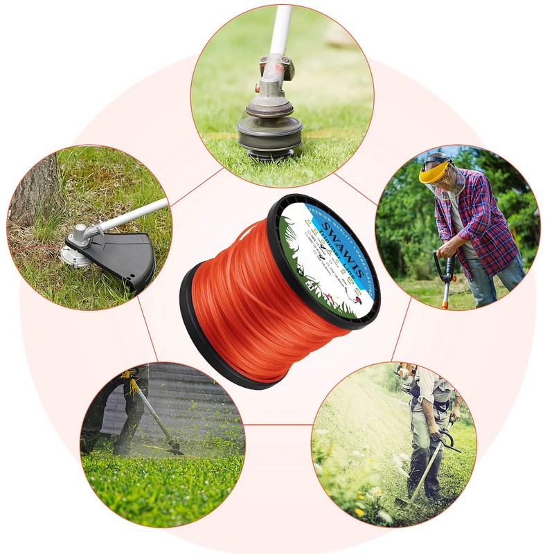 SWAWIS Trimmer Line 2.8 mm/100 m Lawn Mowing Line Replacement