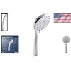 AWAKEN B110 Polished Chrome Multifunction Handshower with 3 Spray Settings