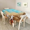 Walmsco Tablecloth Blue Wooden Board Beach Starfish Decor For Dining