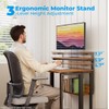 GreenForest Folding Desk with Adjustable Monitor Stand, 24.8 in Small