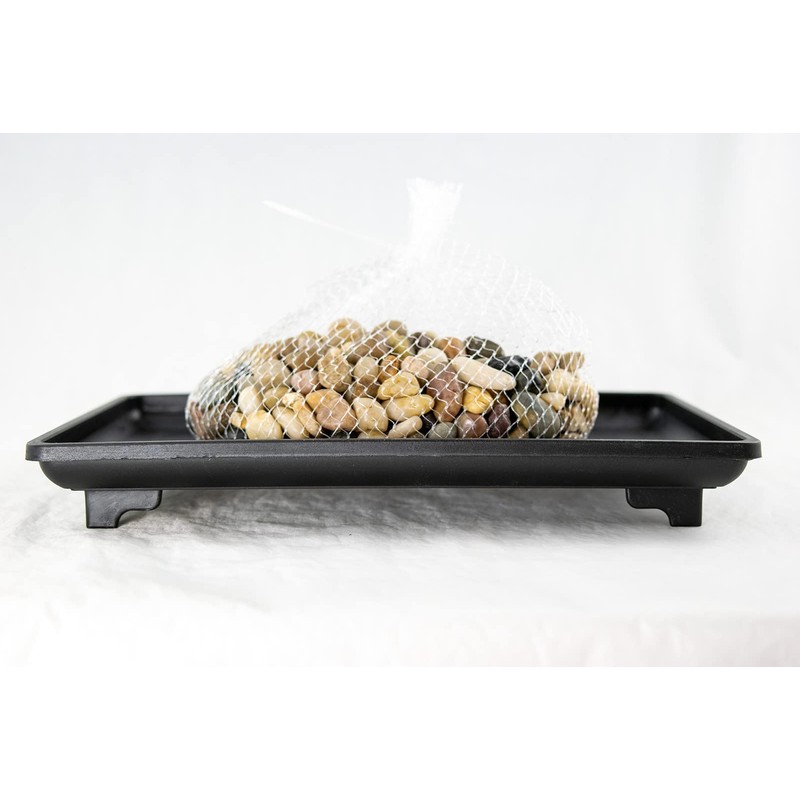 Yubonzai 1 Rectangular Black Plastic Humidity/Drip Tray for Bonsai Tree