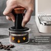 Coffee Tamper Spring Loaded Tamper Calibrated Coffee Tamper Wood Handle