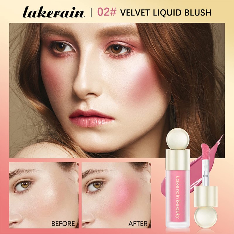 BEFIVECOK Liquid Blush, Natural Matte Velvet Finish, Soft Cream Liquid