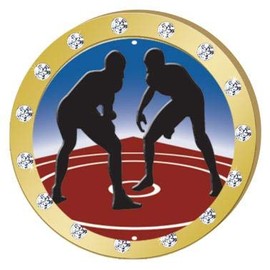 Crown Awards Wrestling Gold Rhinestone Pin, Gold Wrestling Pins, 50 Pack Prime