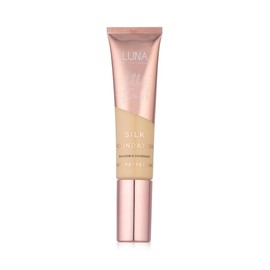 LUNA Silk Foundation in FAIR Shade - Contains Hyaluronic Acid, Vitamin C & A, Aloe Vera, and Shea Butter - Brightening Dewy Foundation Makeup- Hydrating Cream Foundation for Dry Skin