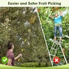 INFLATION Fruit Picker Tool,Apple Picker Pole with Basket,8 FT Adjustable