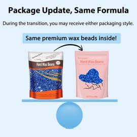 Hard Wax Beads for Hair Removal, Yovanpur Wax Beads for Sensitive Skin, Har Wax Beans for Coarse Hair, Waxing beads for Face, Eyebrow, Body, Bikini, Brazilian At Home 300g (10.5 Oz)/bag (Blue)