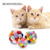 HEEPDD Colorful Cat Balls, Handmade Plush Bouncy Ball with Catnip