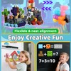 Wattlink Magnetic Building Blocks Set, 200 Pieces Pixel Style Construction