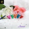Mesh flower dress handmade nail tips - Long Round Square