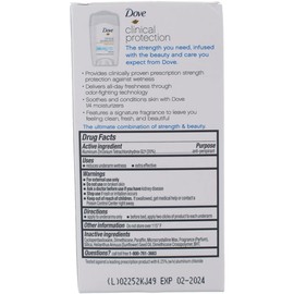 Dove Clinical Protection Anti-Perspirant Deodorant Solid Original Clean 1.70 oz (Pack of 6)