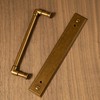 Goo-Ki Cabinet Pulls with Backplate Back Plate Antique Brass, 5"