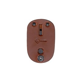 Aker Leather 590 Porta credencial federal con clip, color marrón