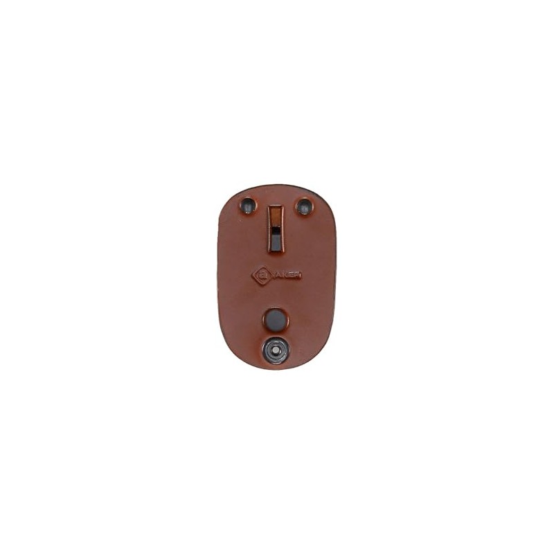 Aker Leather 590 Porta credencial federal con clip, color marrón