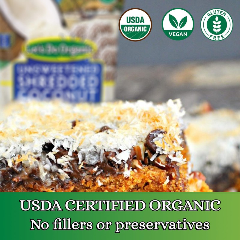 Lets Do Organic Shredded Coconut Unsweetened - Reduced Fat Coconut