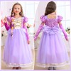 Snyemio Rapunzel Costume Girls Princess Dress Purple Children with Accessories