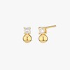 Gold&Deer 14K Goldfield Mini Cubic Ball Point Earrings Rose Gold