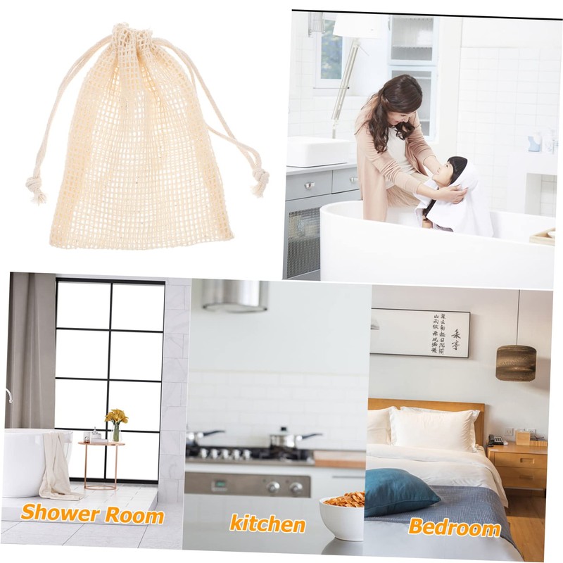 Healeved Shower Supplies 5pcs Soap Pouches Exfoliating Pouch Bathing Soap