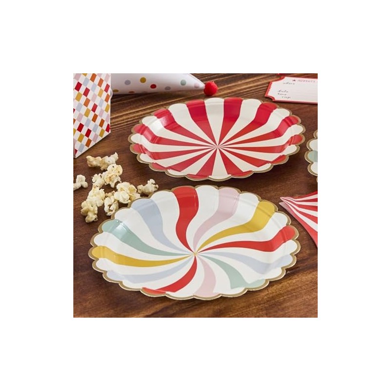 Circus Theme Carnival Party Paper Plates – Pack of 8