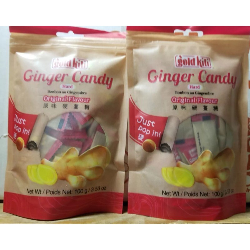 Gold kili Ginger Hard Candy Original flavor (Pack of 2)