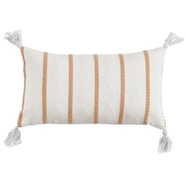 Farmhouse 12x20 Pillow Cover Lumbar Pillow Decorative Western White Bed Throw Pillows 1 pc Boho Vintage Couch Sofa Cushion Cover Stripe Patterned Coastal Decor For Bedroom Living Room Home