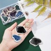 SUNNYCLUE 1 Box 10Pcs Agate Light Table Slices Imitation Resin