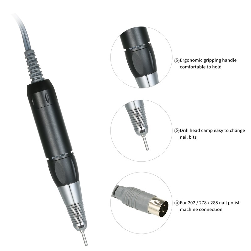 Nail Machine Handpiece Lightweight Easy to Operate Nail Drill Replacement