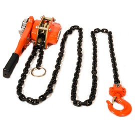 AUTOMUTO Heavy Duty New 3/4 Ton Lever Block Chain Hoist Ratchet Type Come Along Puller 10FT Chain Lifter