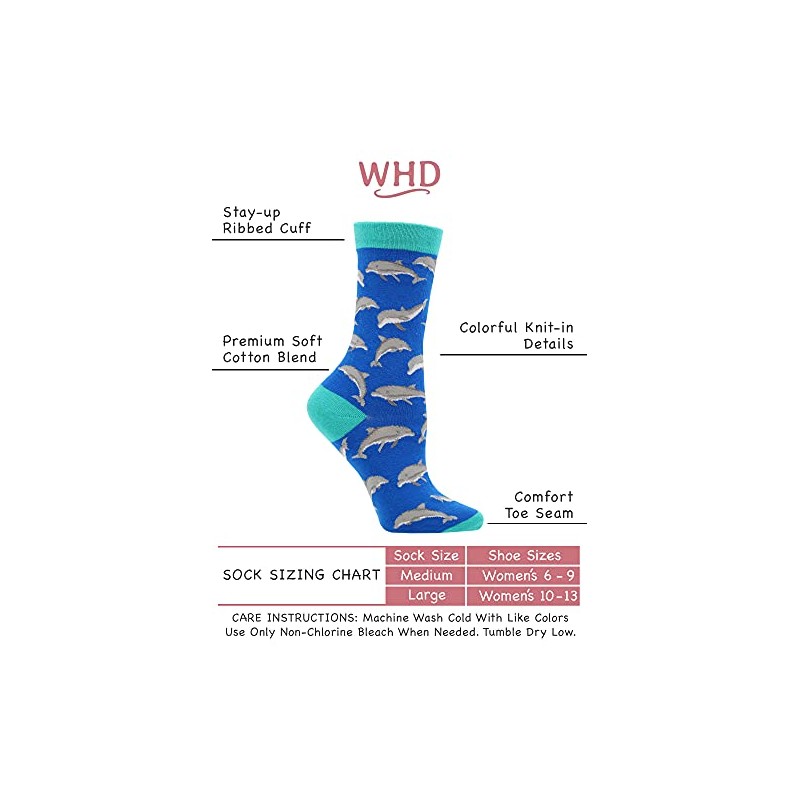 WHD Dolphin Socks (Blue, Medium)