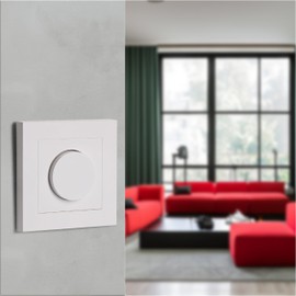 proventa Dimmer with Design Cover Glossy White for LED and Halogen up to 250 W